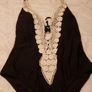 black one piece bathing suit
